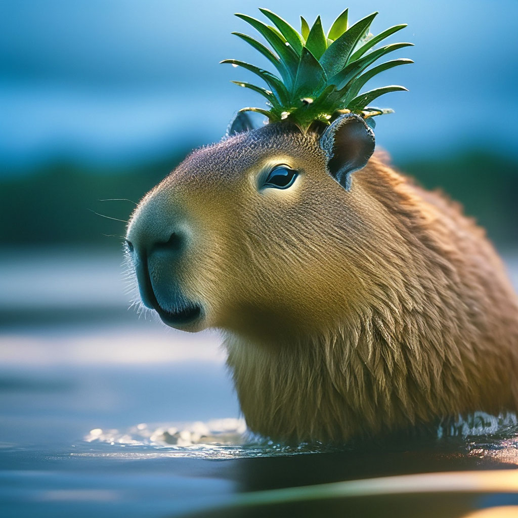Create meme "capybara with tangerine, capybara photos, capybara with orange" - P