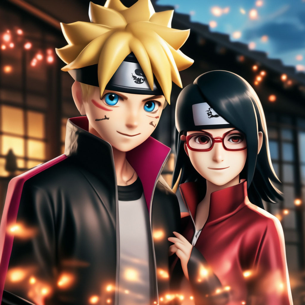 Sarada and boruto in the night [d-art]