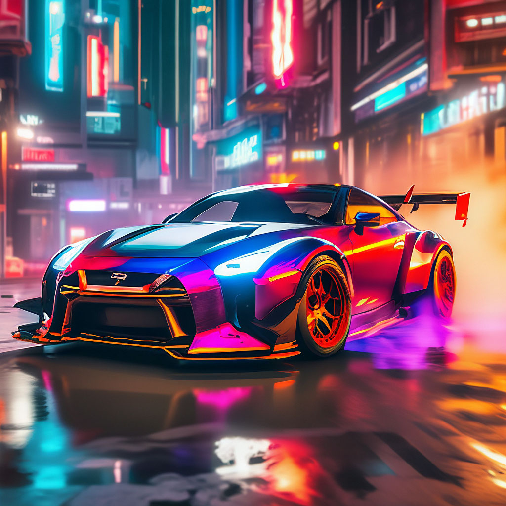 Машина Cyberpunk 2077 Nissan Skyline