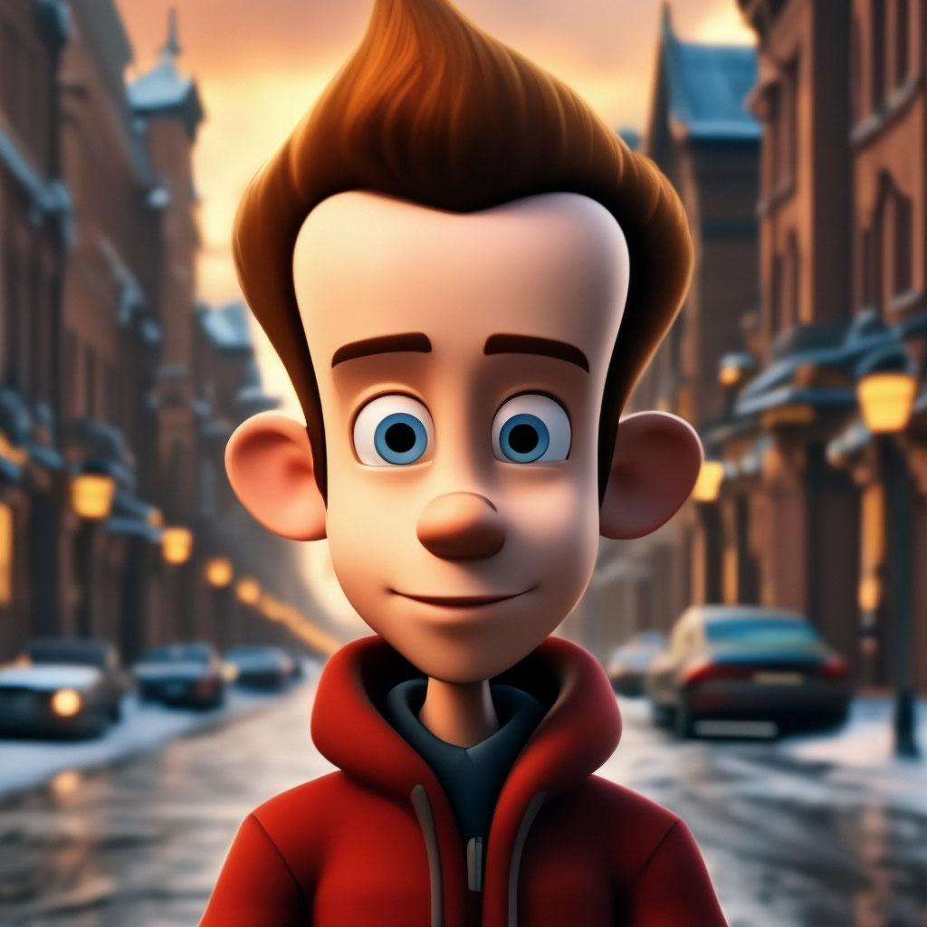 Джимми нейтрон в россии" - картинка создана в Шедевруме.