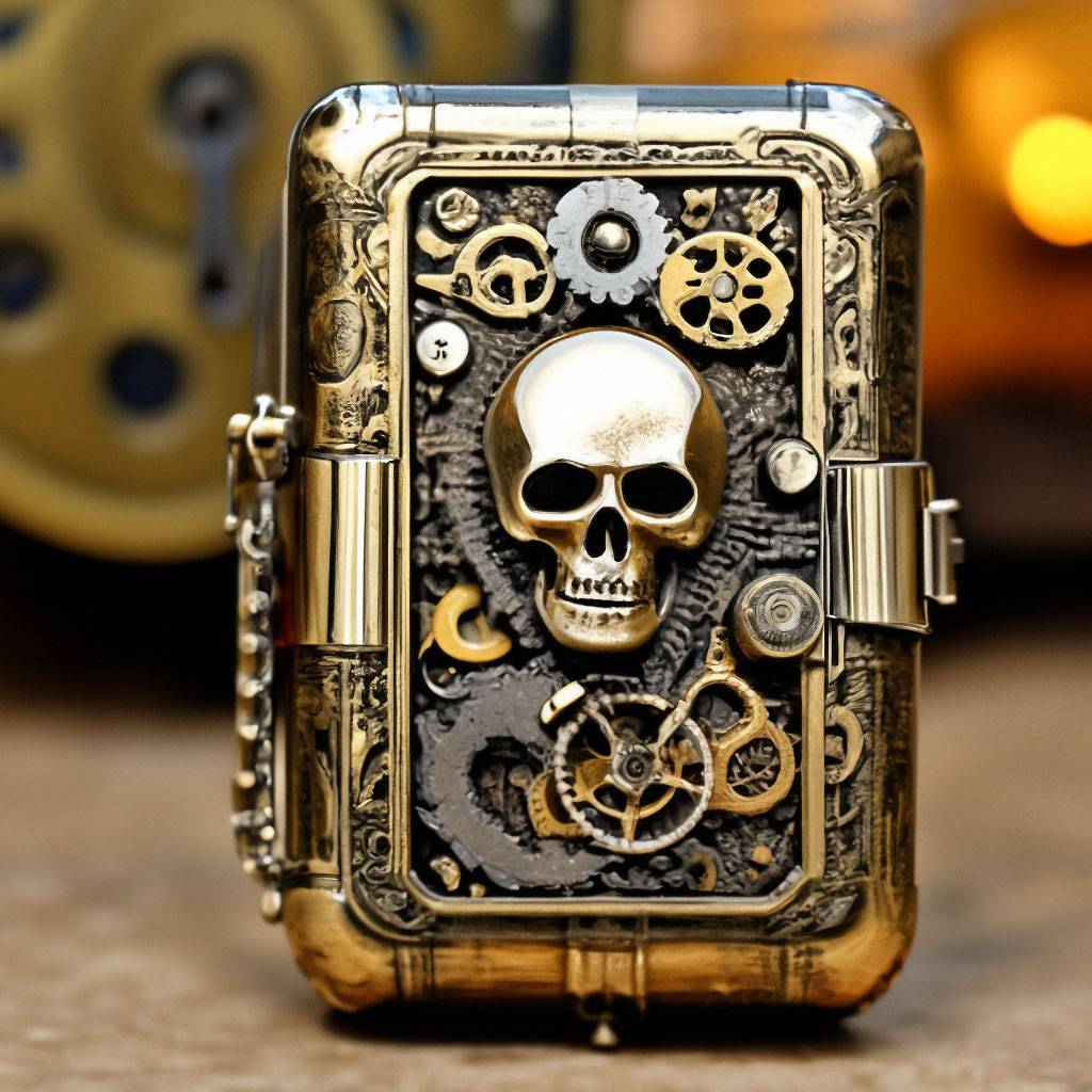 Steampunk cigarette case