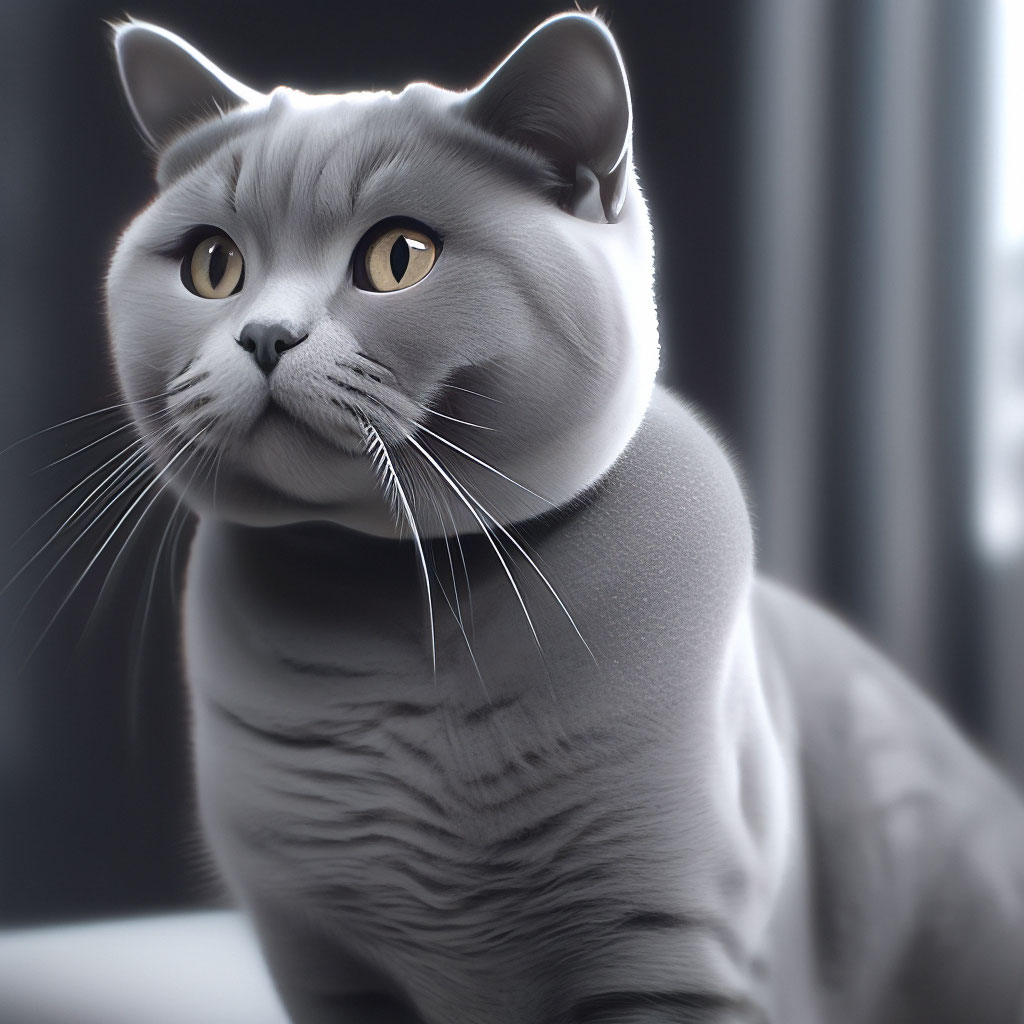 Кот черно-серый, британец, полосатый…» — создано в Шедевруме
