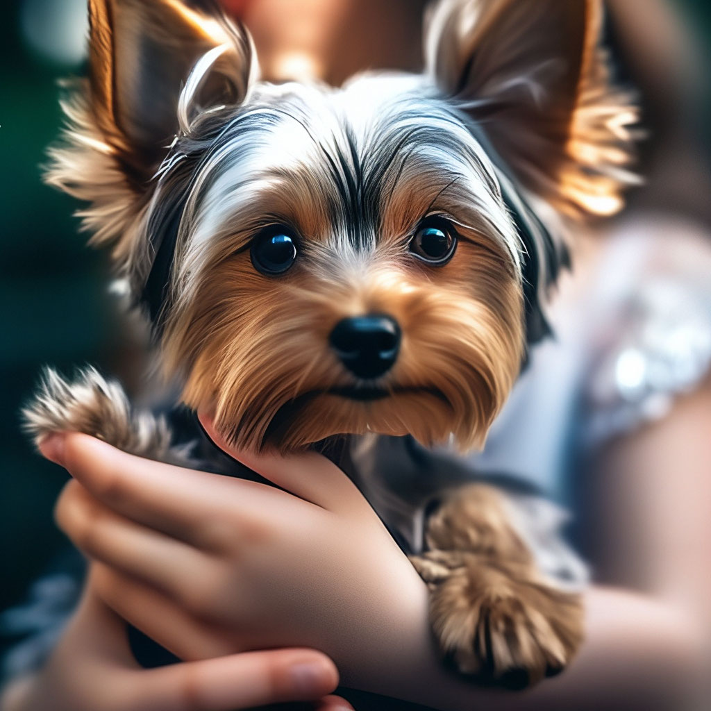 Silver yorkshire fashion terrier