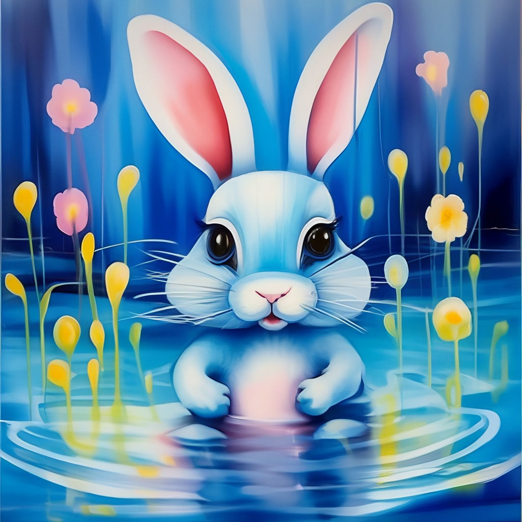 голубой водяной кролик