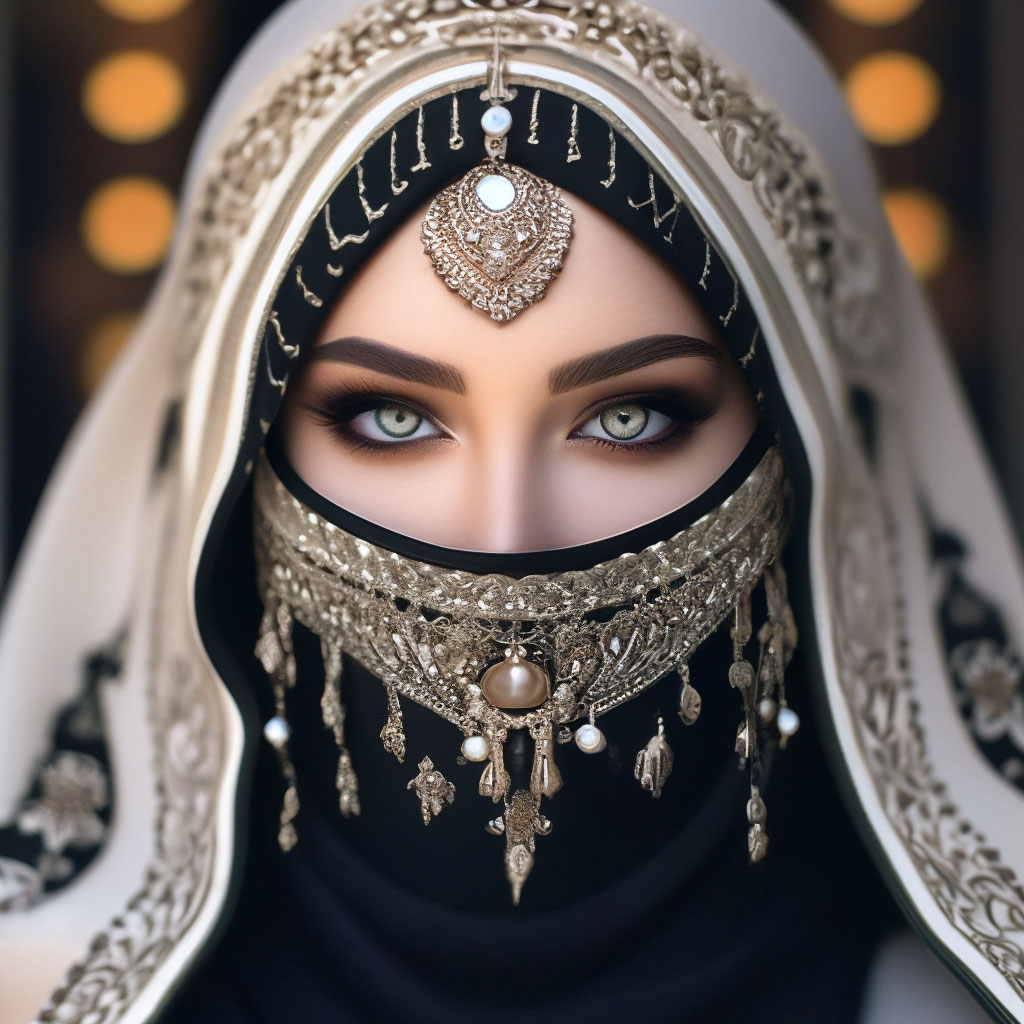Красивая девушка в хиджабе, чеченская…» — создано в Шедевруме