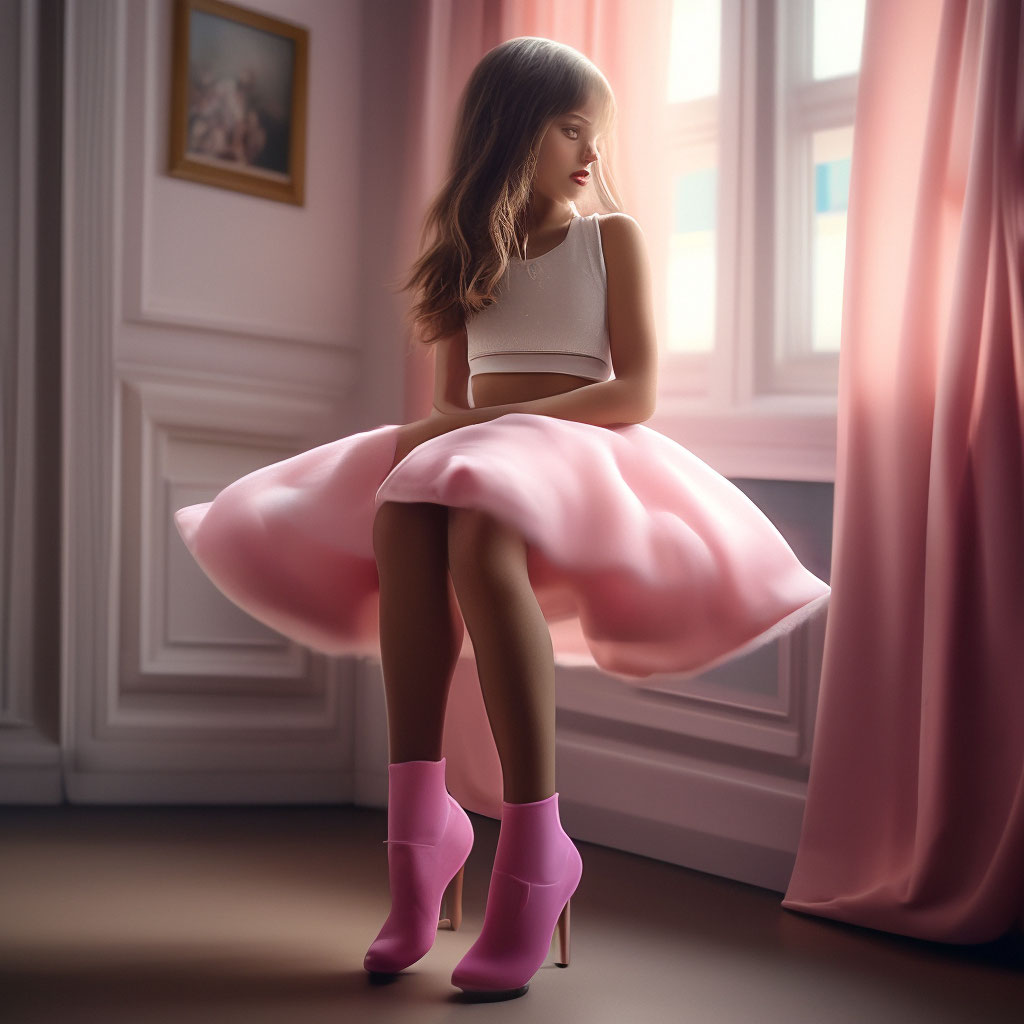 Фотография на тему Модель в розовых чулках | PressFoto