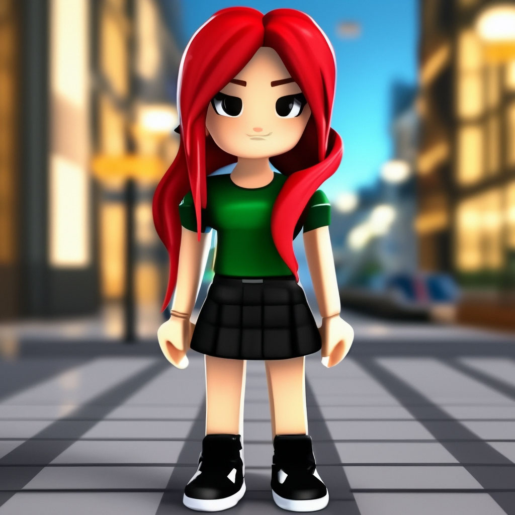 Skin in the game roblox girl with image created in Shedevrum