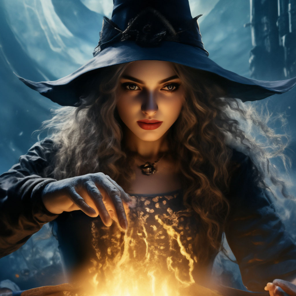 Полнолуние ведьма ведьма колдует над…» — создано в Шедевруме