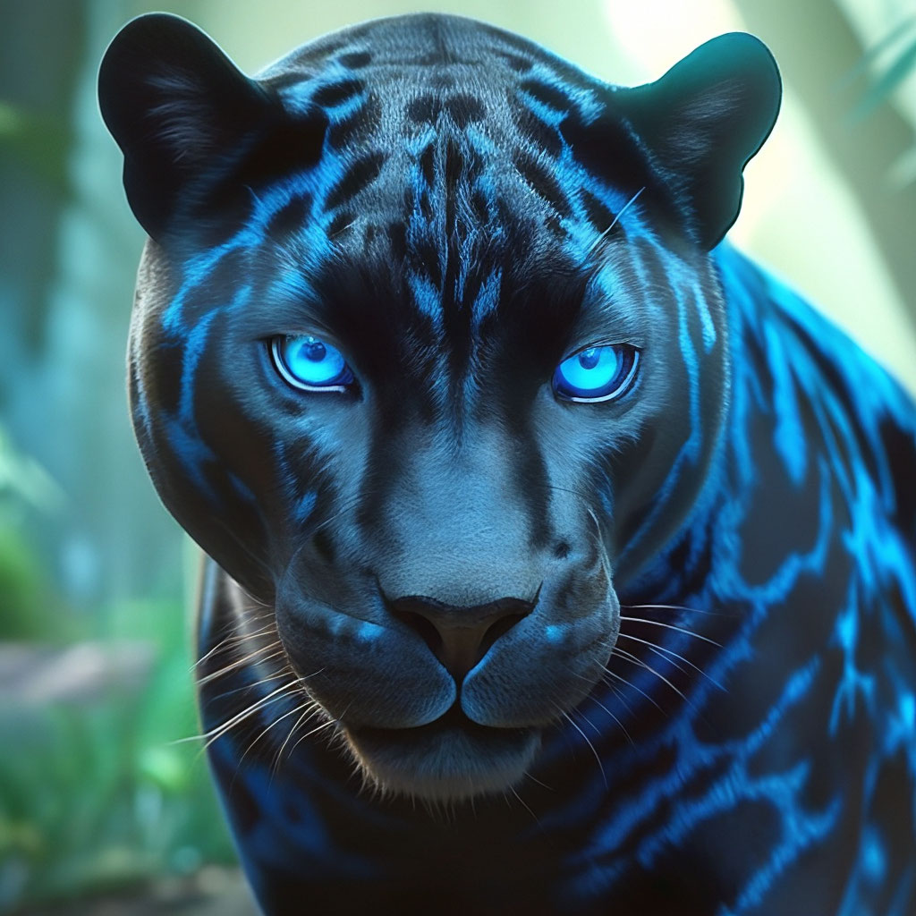 Мифическое существо, черный ягуар, …» — создано в Шедевруме
