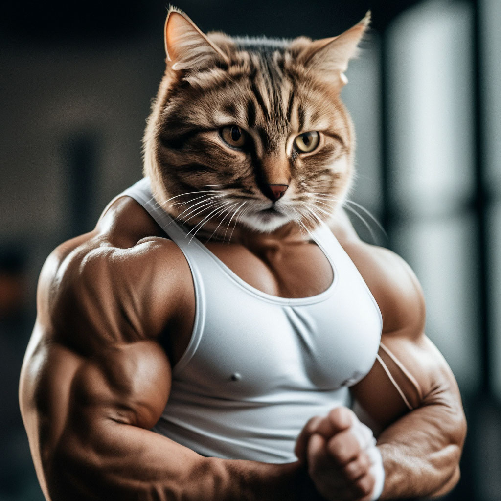 Накаченный кот