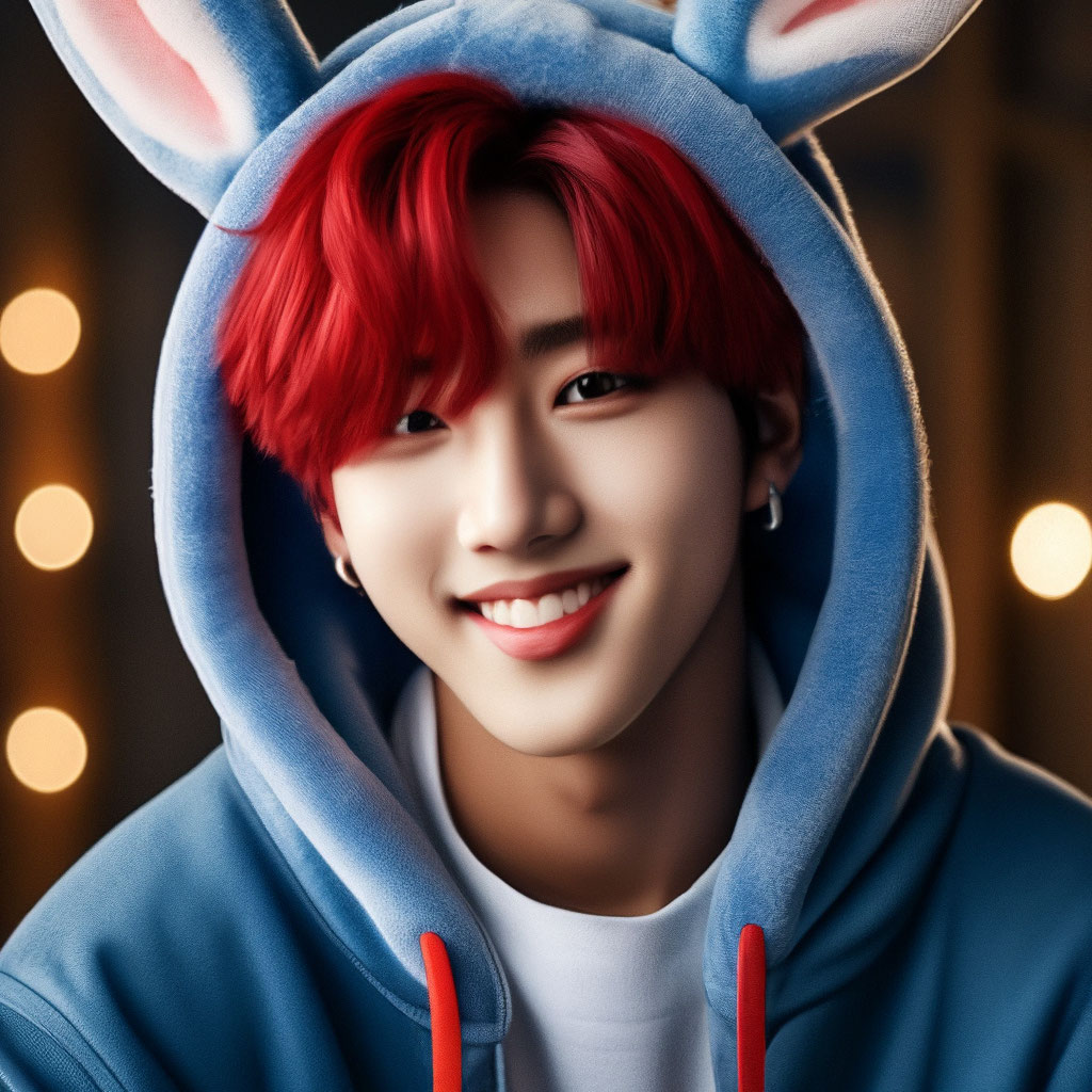 HAN from Stray Kids, улыбается, в …» — создано в Шедевруме