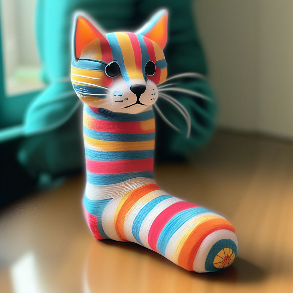 Кот в носке