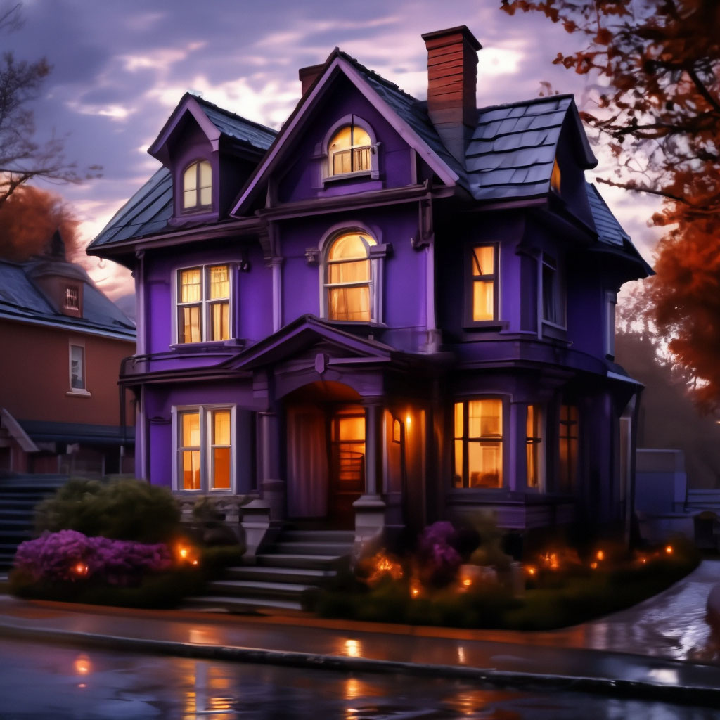 Фиолетовый дом - 72 фото