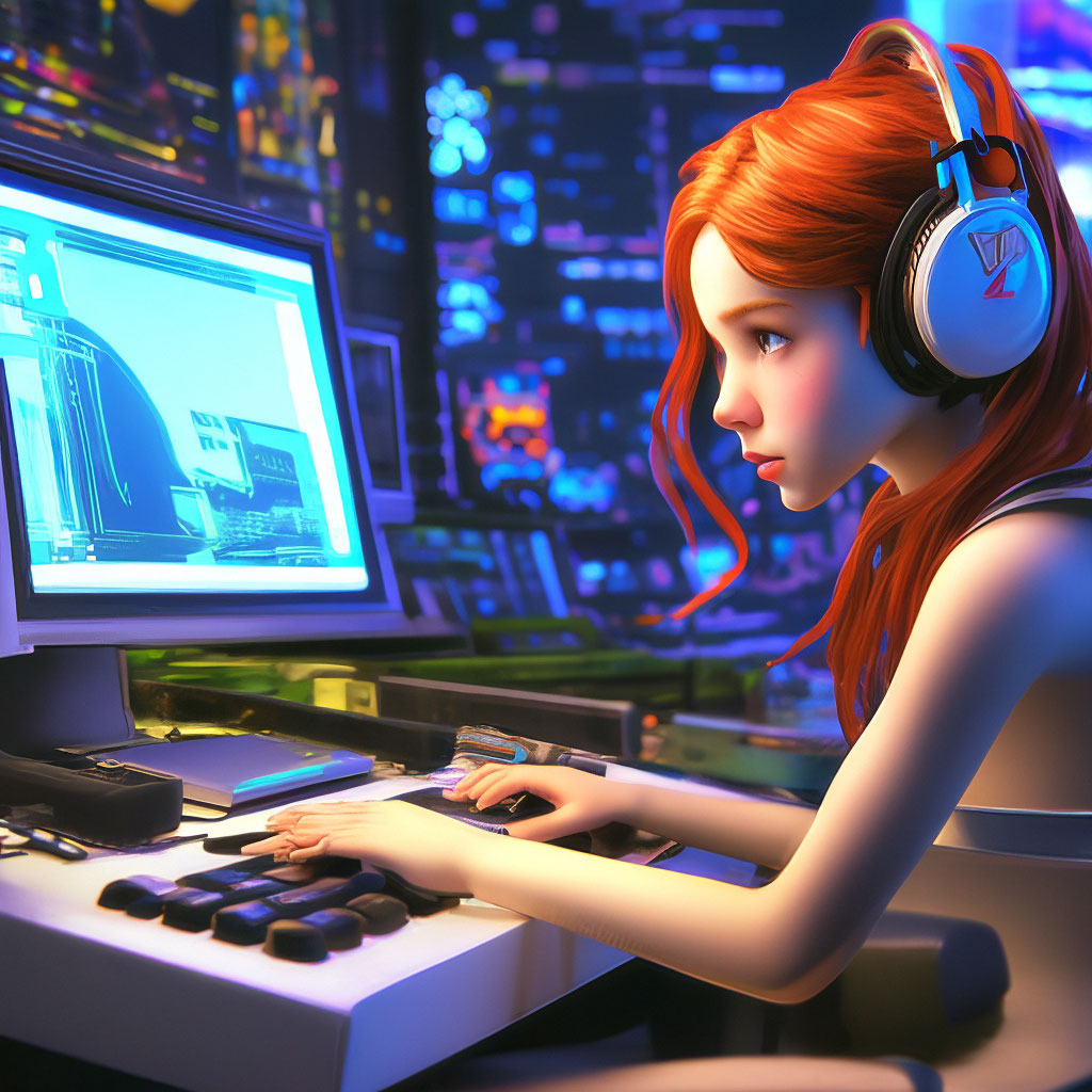 Stupid computer girl&quot; — image created in Shedevrum