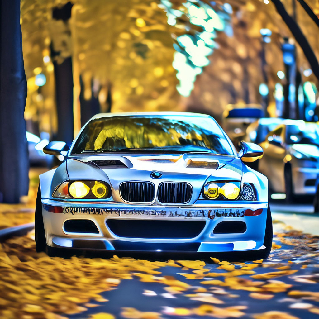 Скачать 1600x1200 bmw, автомобиль, черный, вид спереди, лес обои, картинки станд