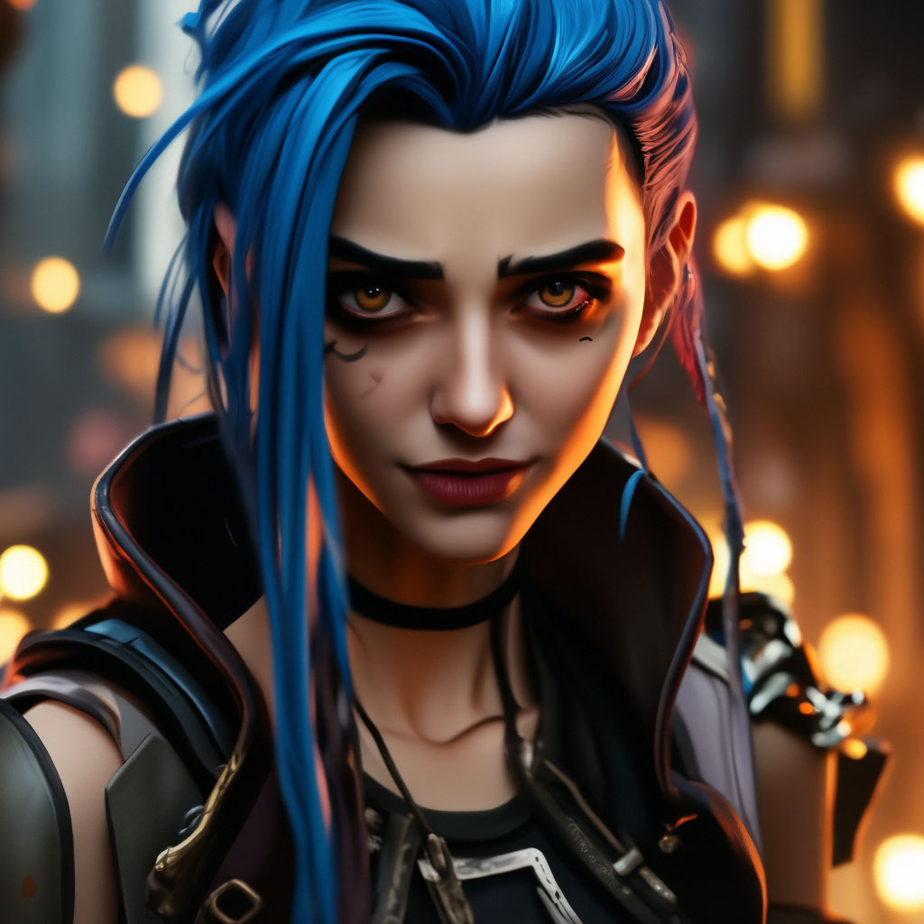 Arcane film Jinx crazy girl…» — картинка создана в Шедевруме