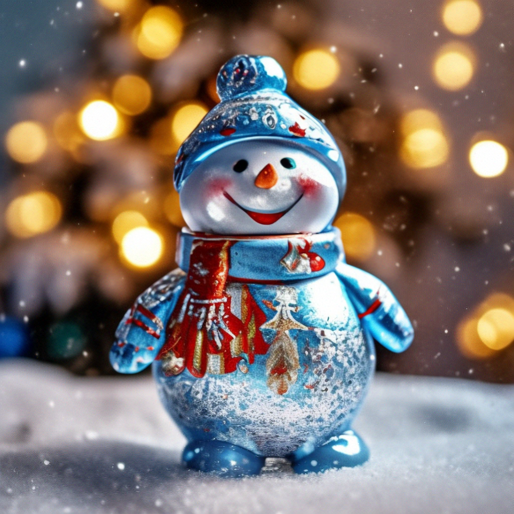 Пушистый снеговик — Новый год 
