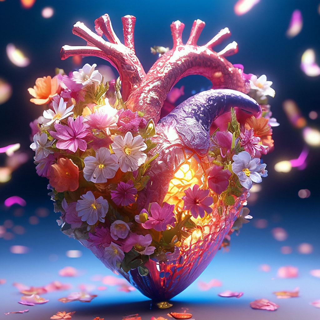 Человеческое сердце, покрытое цветами…» — создано в Шедевруме