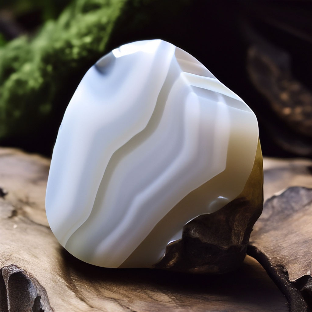 Натуральный камень белый агат в …» — создано в Шедевруме