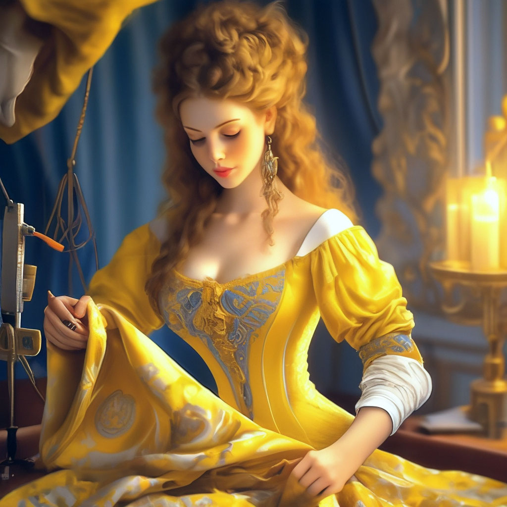 Платье принцессы 19-го века в стиле барокко