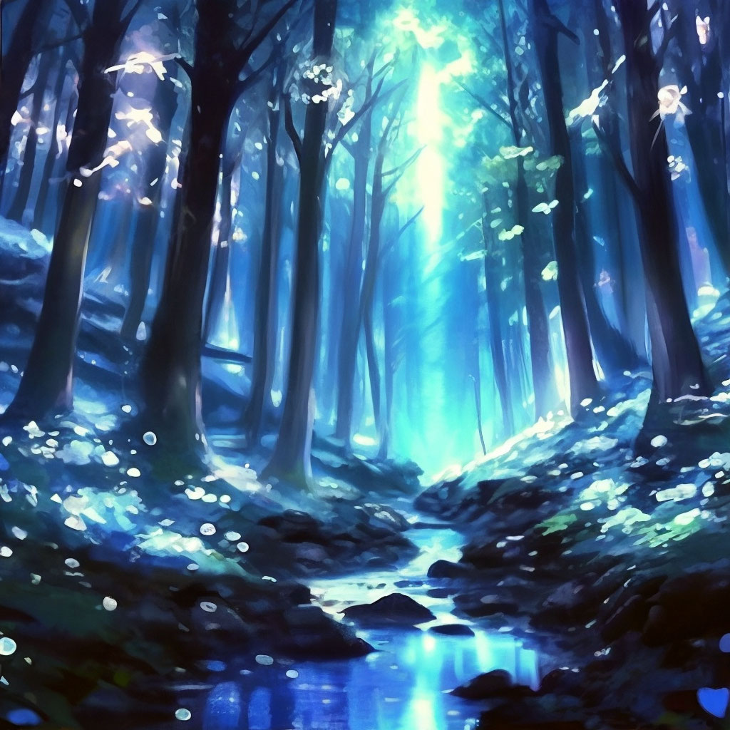 Красивый тёмный лес, высокие …» — создано в Шедевруме