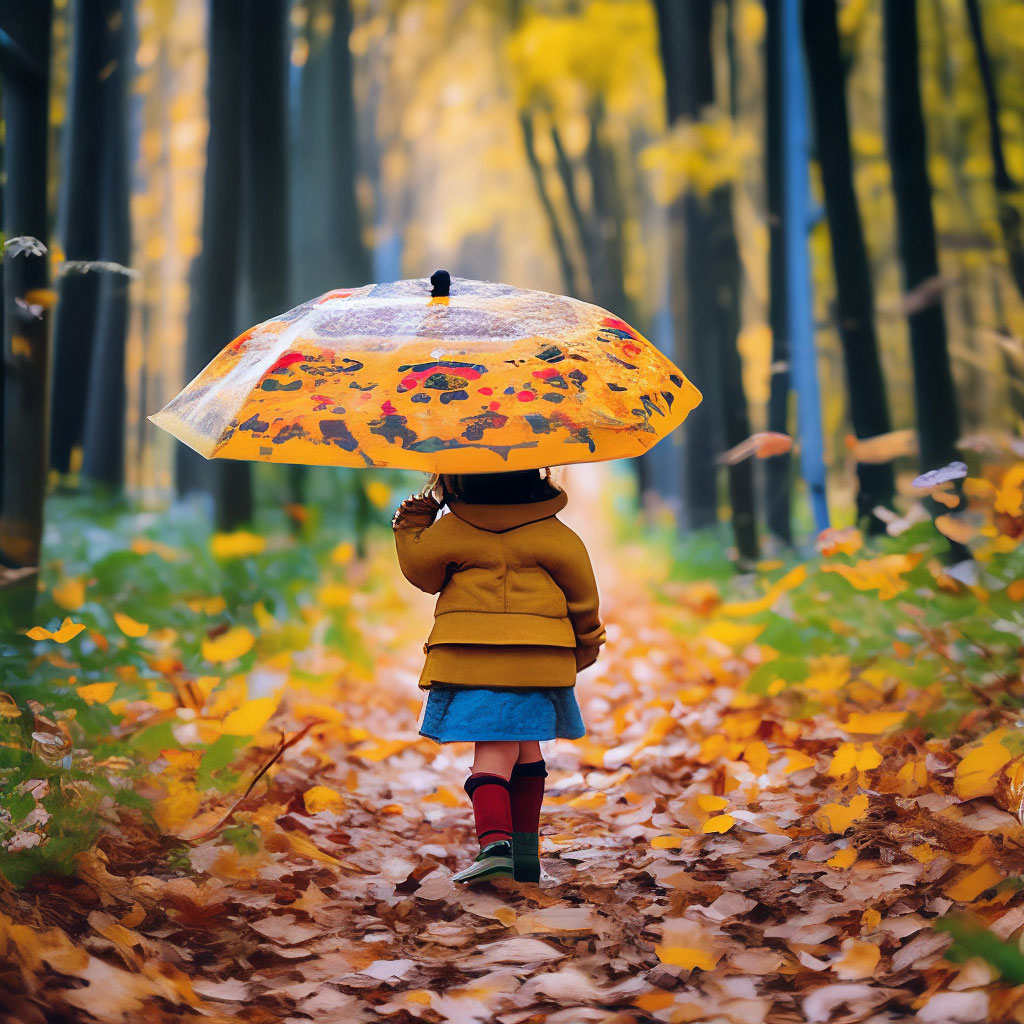 Стоковые фотографии по запросу Осень дети зонтик