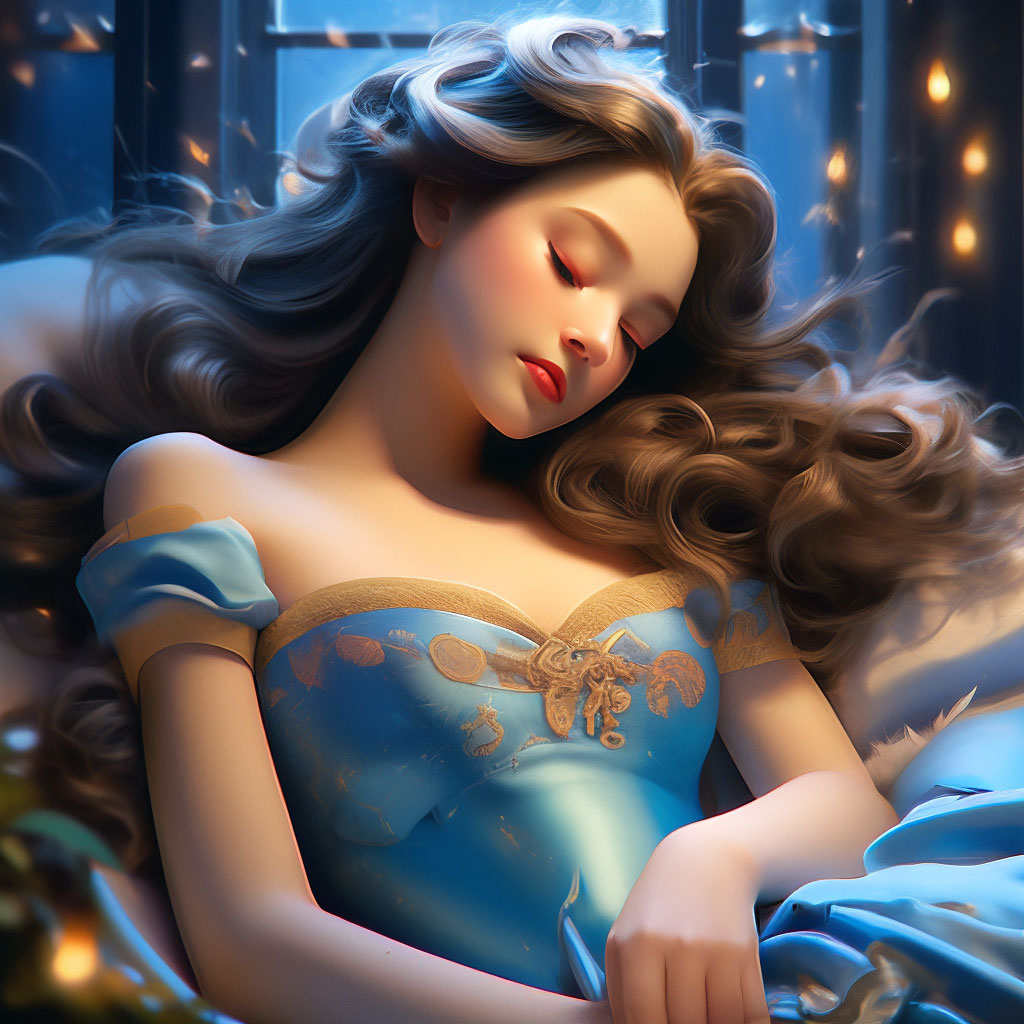 Красивая спящая красавица» — создано в Шедевруме
