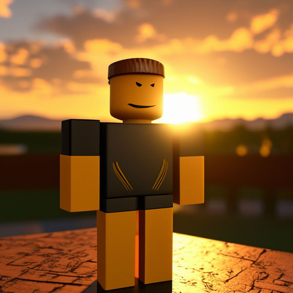 «Человек из roblox» — создано в Шедевруме
