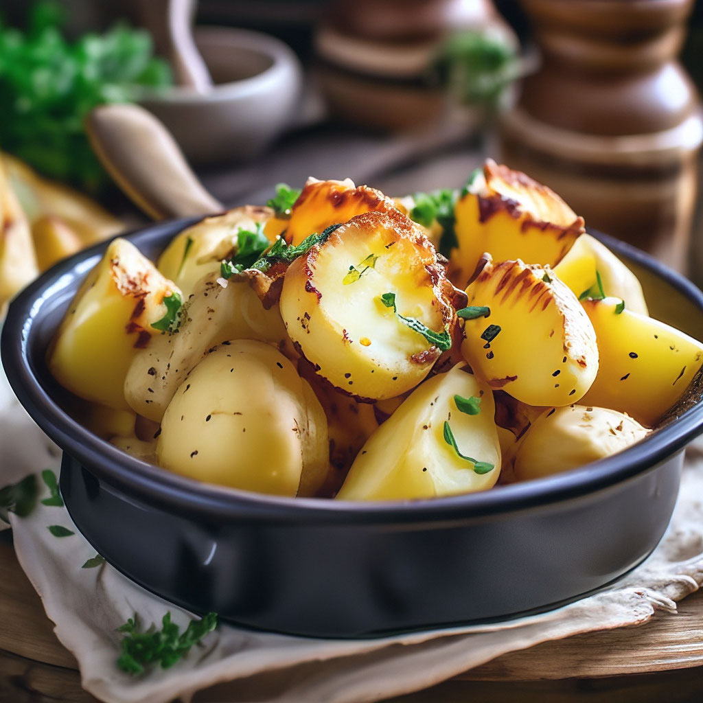 Как приготовить Тушеная картошка со сметаной с мясом в горшочке в духовке рецепт пошагово