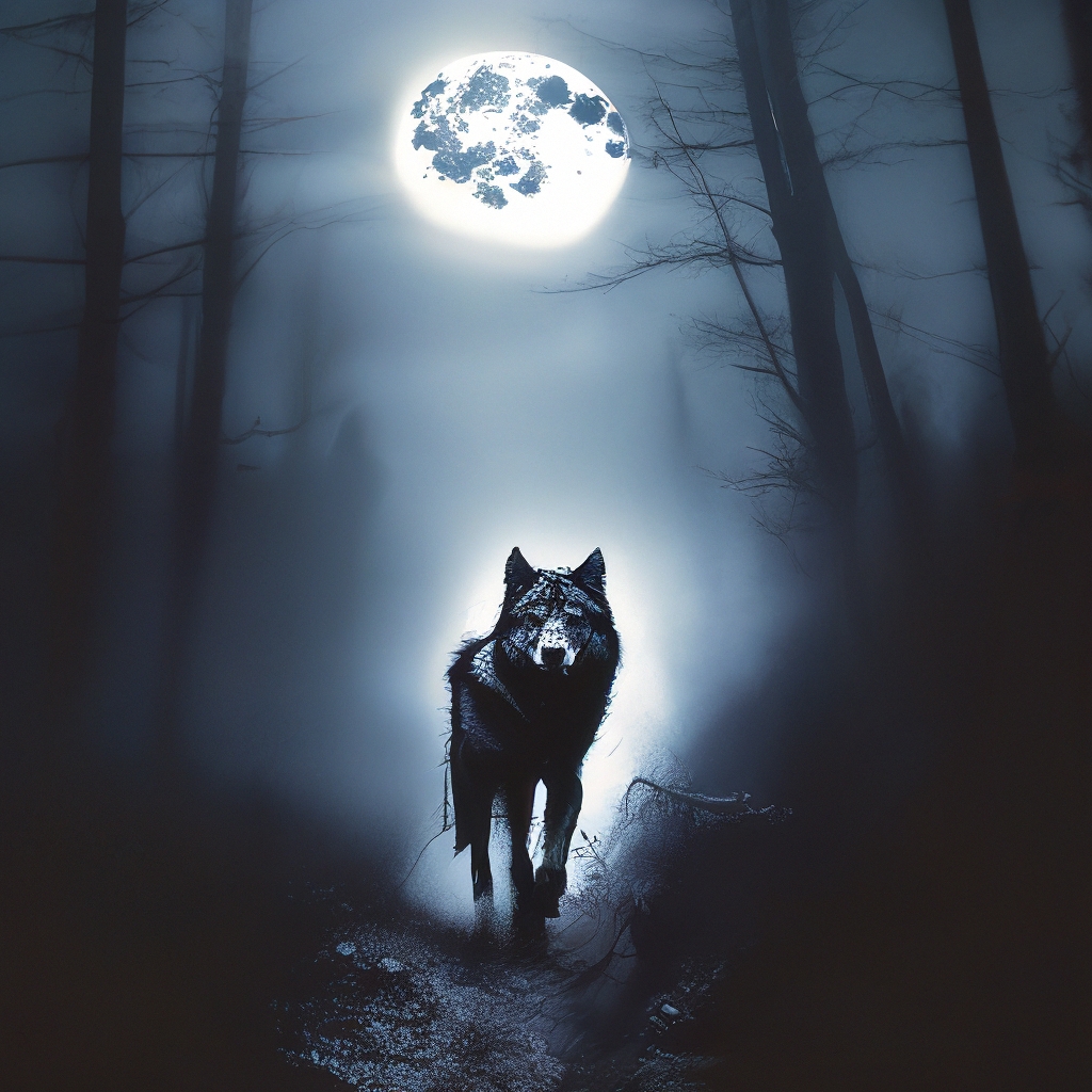 Волк и Луна - 95 фото