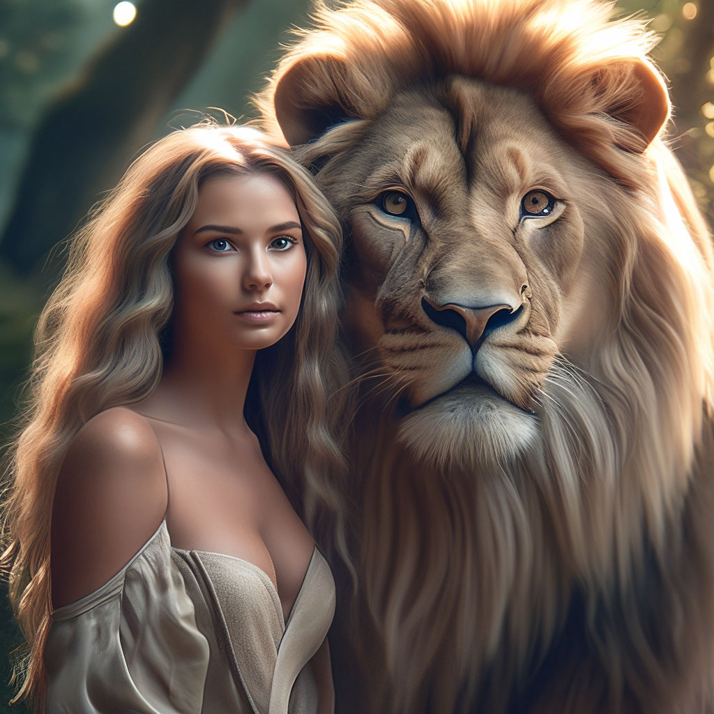 Скульптура девушка со львом - 72 фото