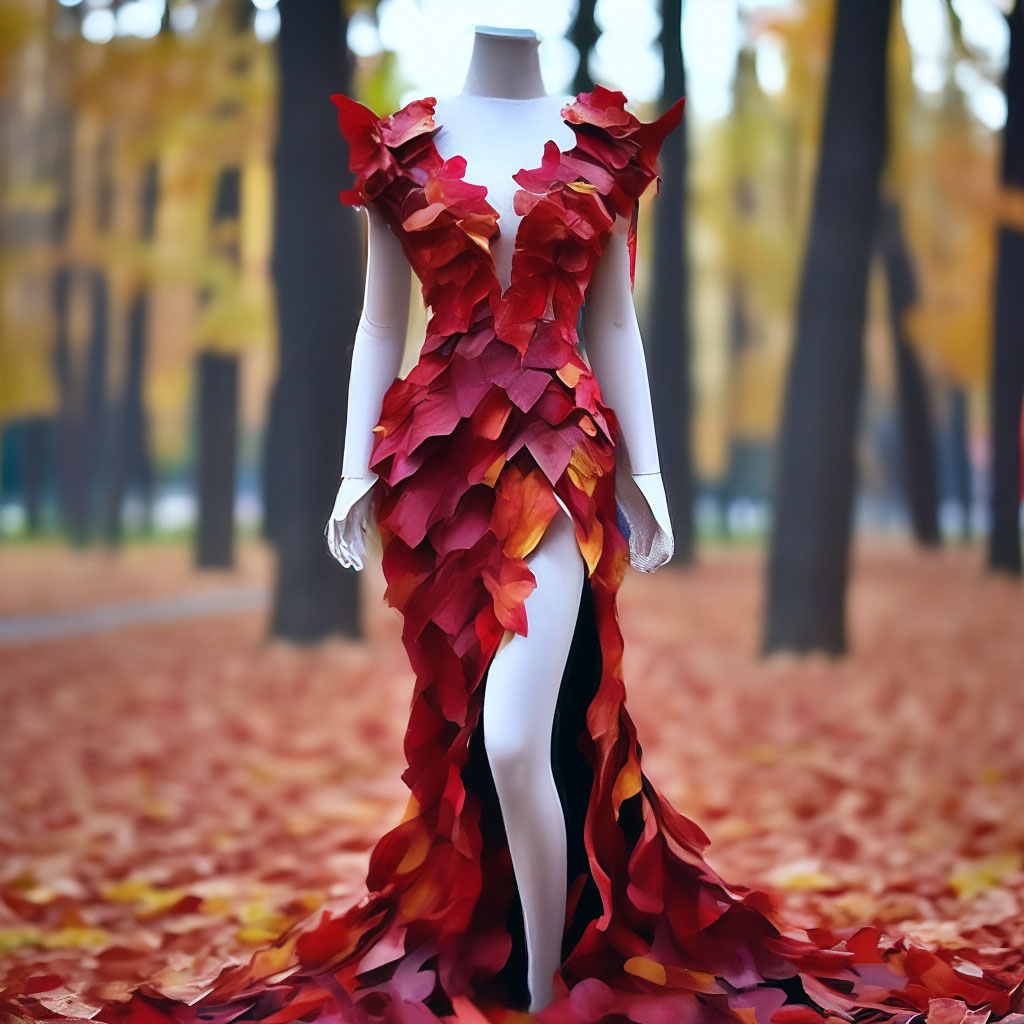 Как украсить платье листьями на осенний бал своими руками?