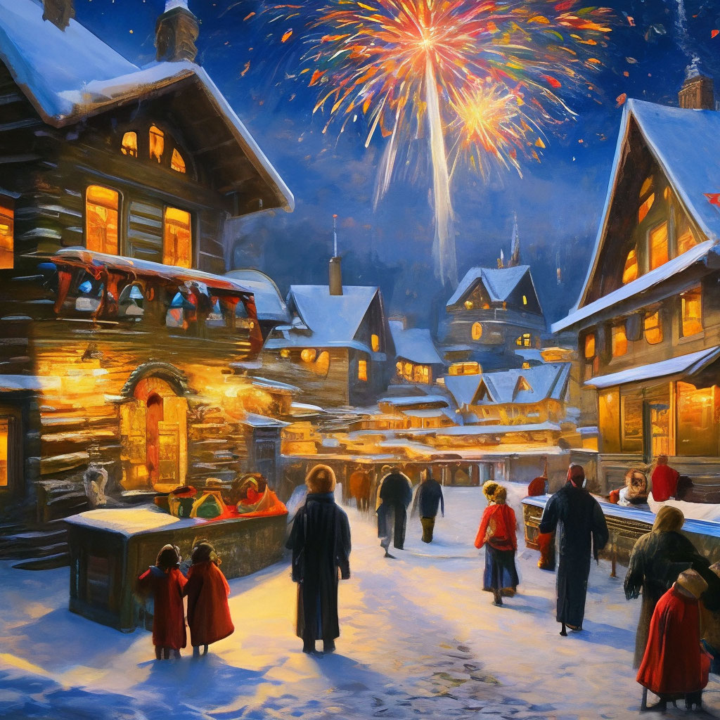 Новый год в деревне» — создано в Шедевруме