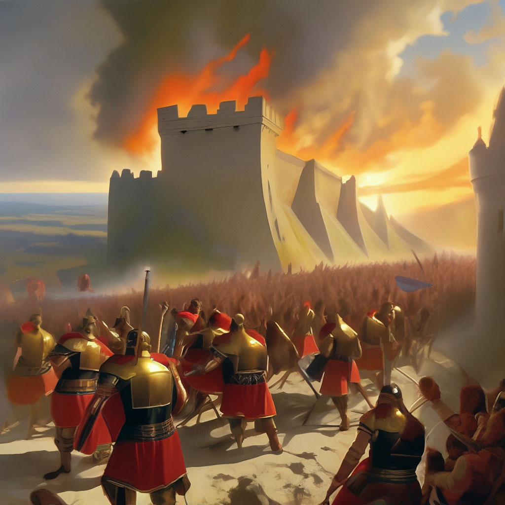 Штурм замка римскими легионами» — создано в Шедевруме