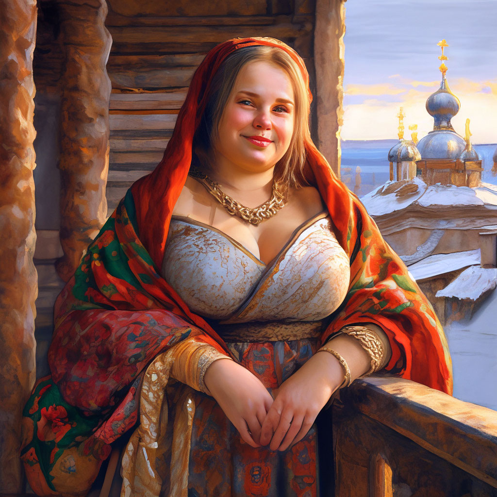 Женщина толстушка русская , …» — картинка создана в Шедевруме