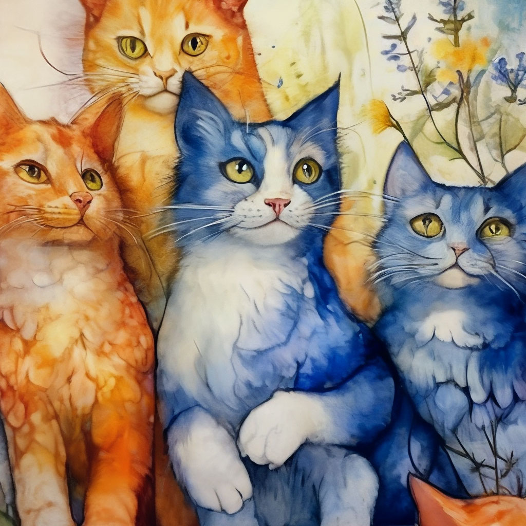 Коты рисунки