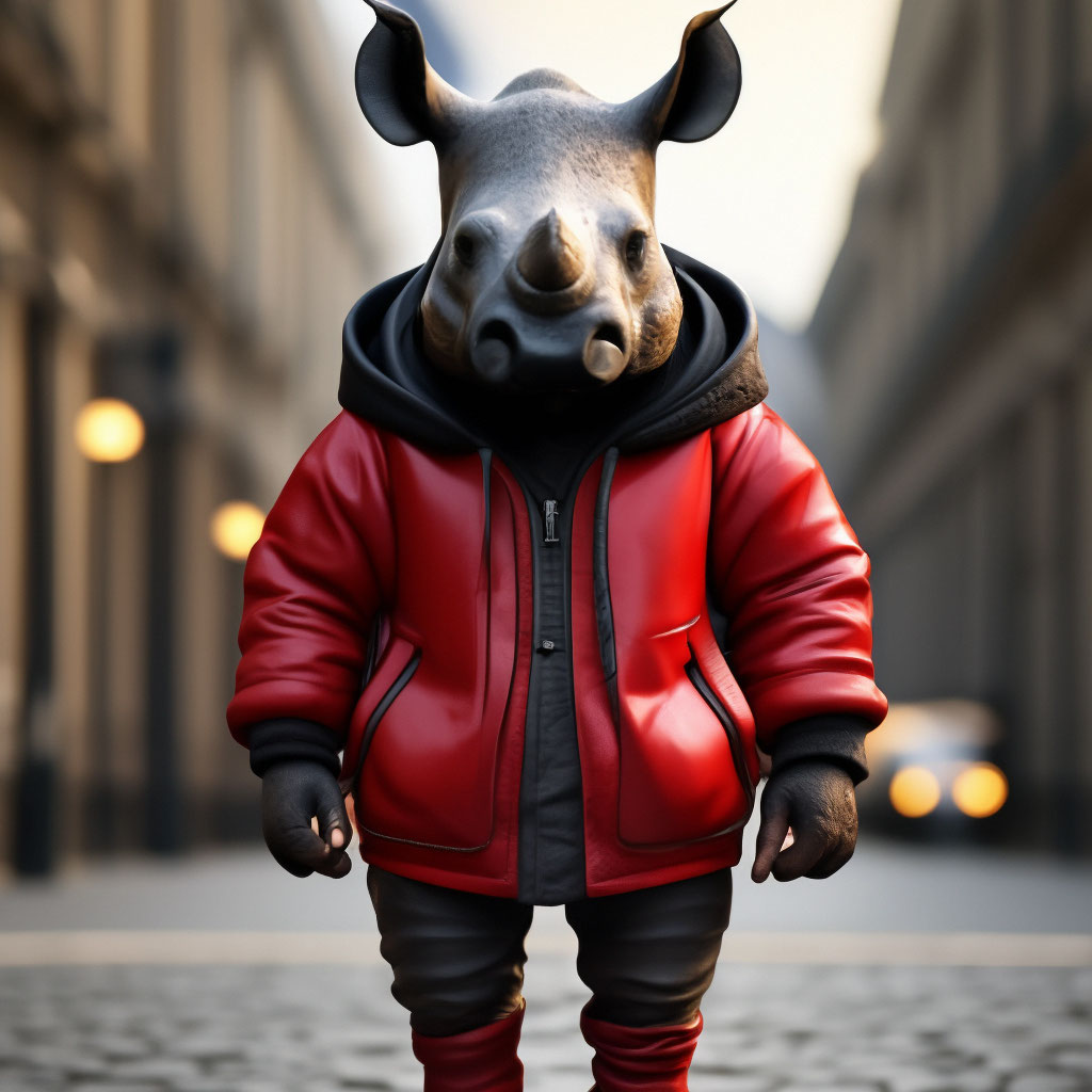 «Cute 😊 Антропоморфный Носорог 🦏 с …» — создано в Шедевруме