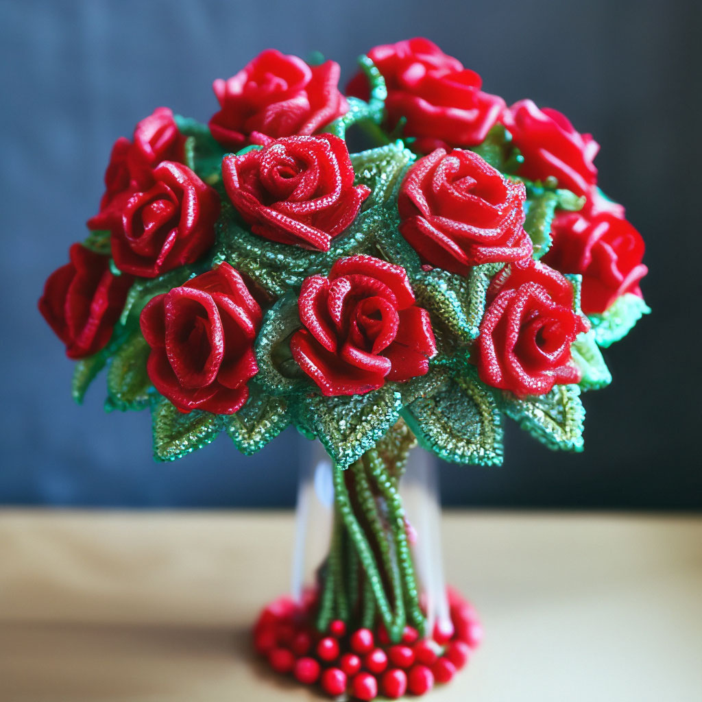 Бокаловидная роза из бисера - мастер-класс с пошаговым фото | Бисероплетение, Бисер, Розы