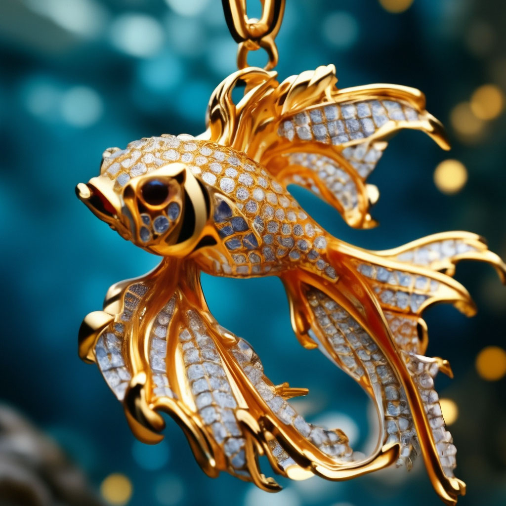 Значок Золотая рыбка