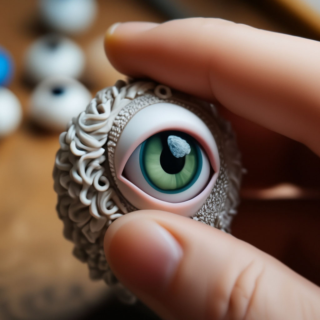 ★ ГЛАЗА ДЛЯ КУКОЛ (полимерная глина + УФ гель) / Eyes for dolls (polymer clay + UV gel)