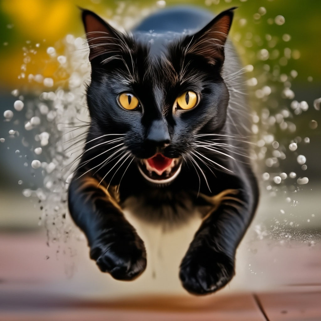 Живая багира-кошка» — создано в Шедевруме