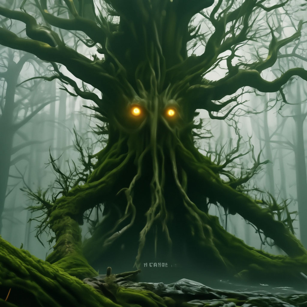 Cyclops high quality Tree: An Uncanny Forest Ent Painting