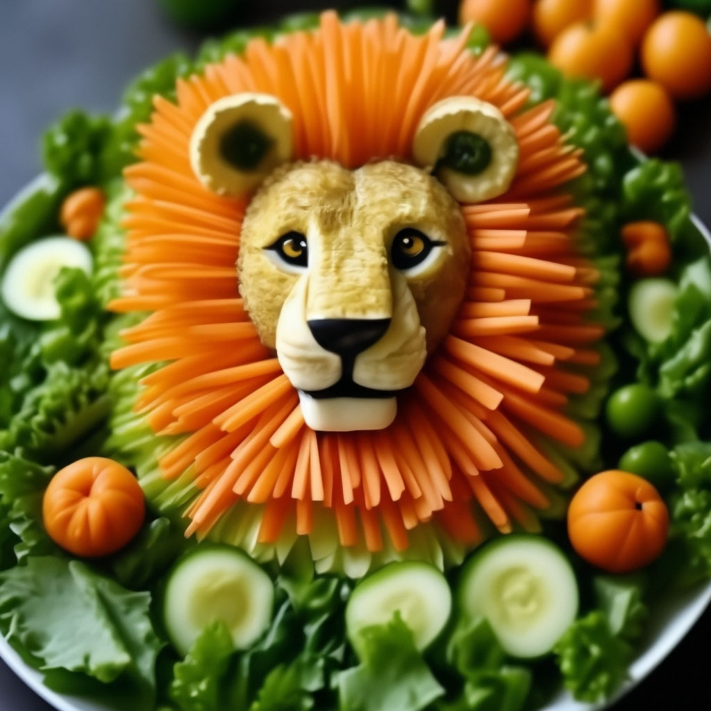 Детский салат Львенок | Салаты, Рецепты, Еда