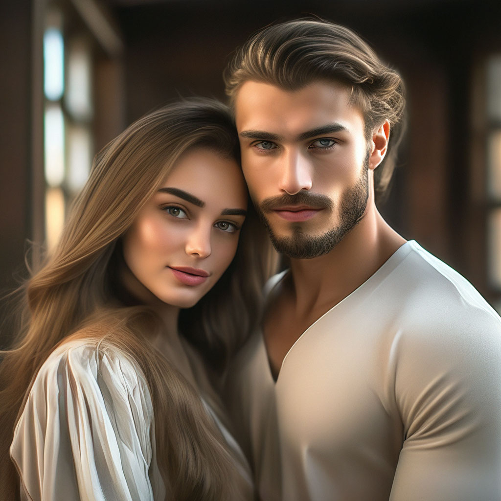 Чеченская молодая пара, красивая …» — создано в Шедевруме