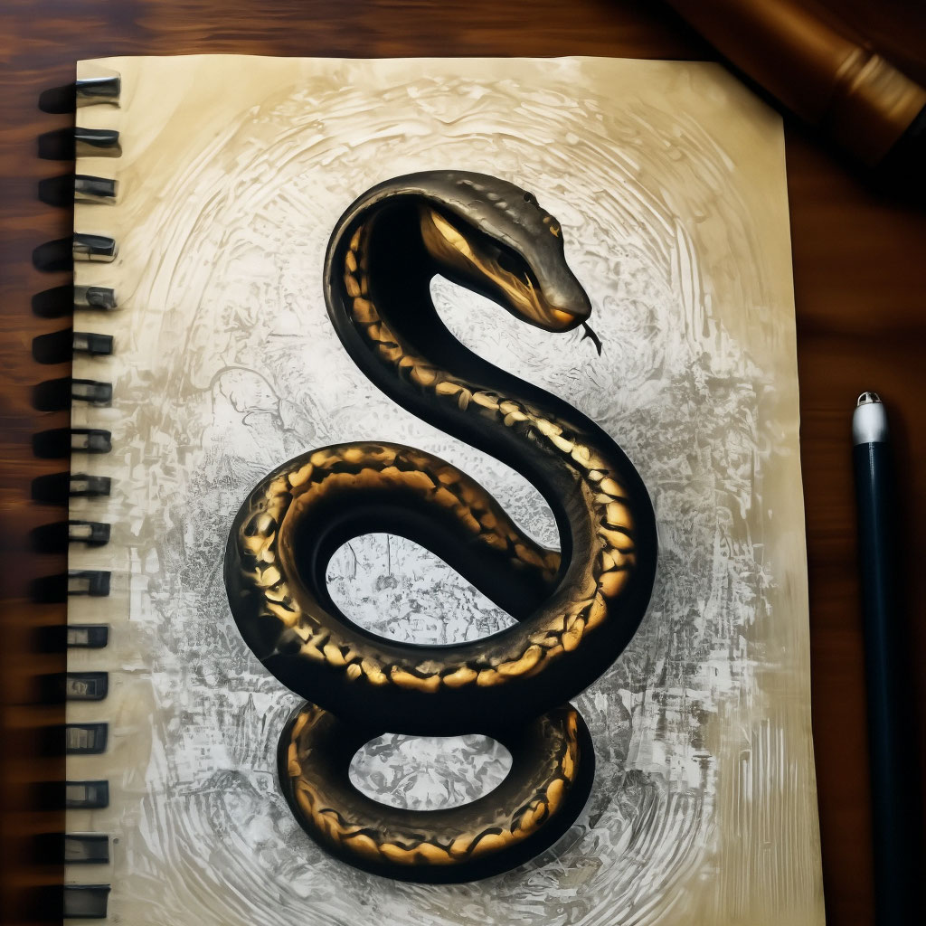 Эскиз змеи на руку