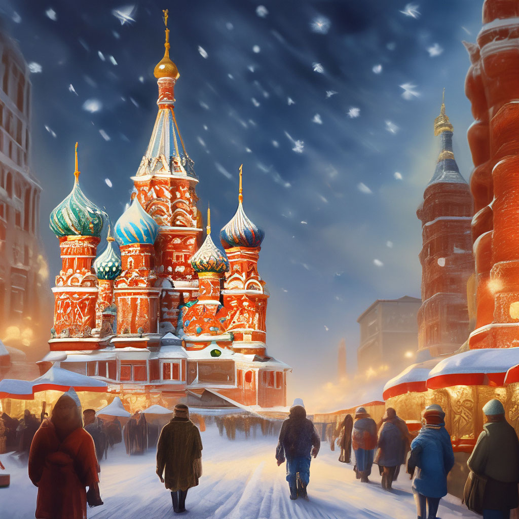Новый год в СССР» — создано в Шедевруме