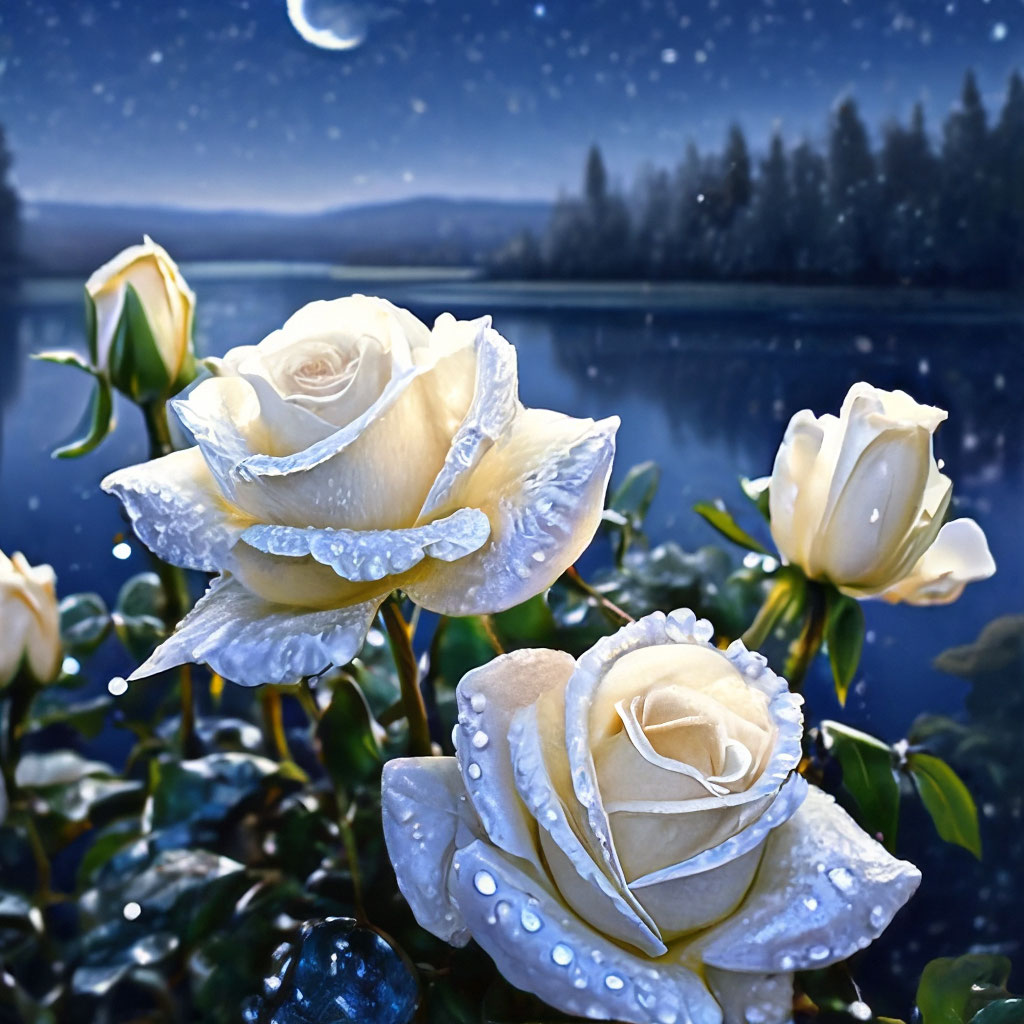 Bing Wallpaper Gallery Moon And White Roses Pin By Adelaida Valdez/
