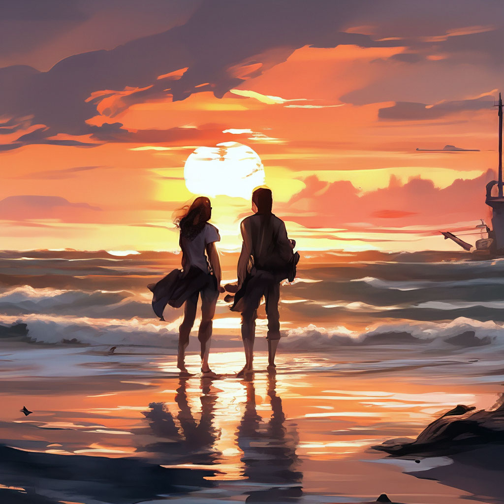Картинки “Девушка и парень на пляже” (40 фото)