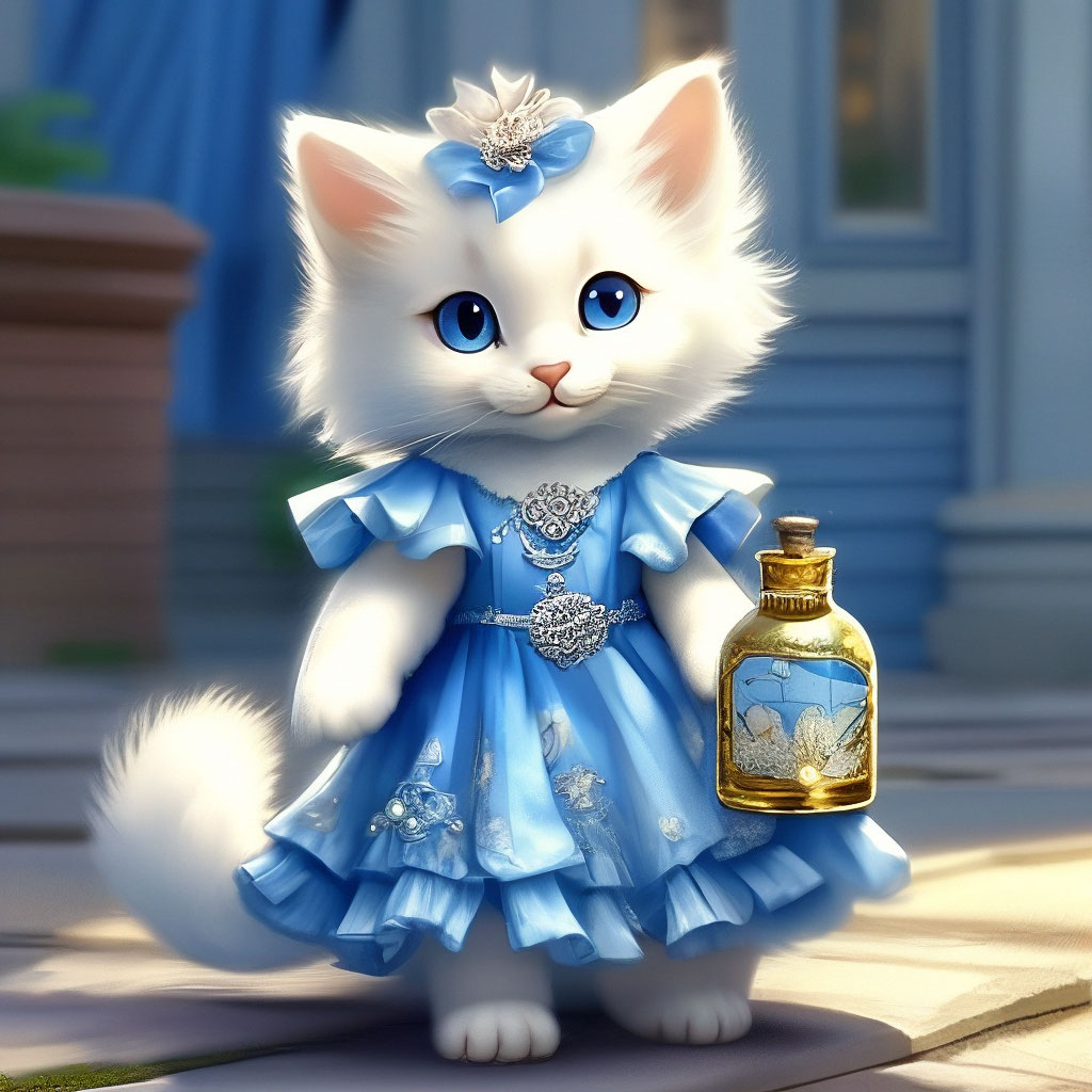 cat in blue dress Cocomelody Custom Made Blue Prom Dresses CS0705 – COCOMELODY main image 0