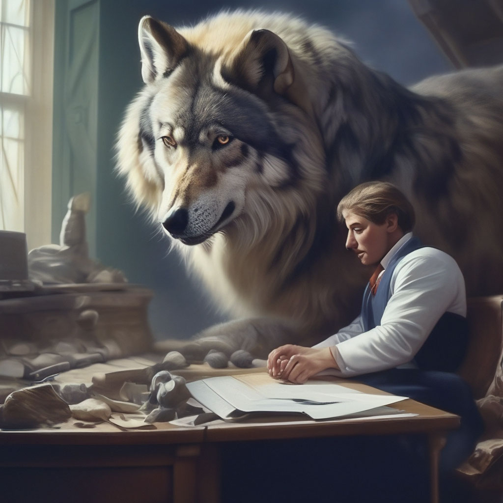 Son of a wolf When the fight is…» — создано в Шедевруме